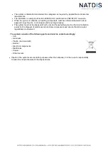 Preview for 10 page of NATDIS CleanMove 8 Mounting And Operating Instructions