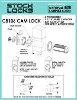 National Cabinet Lock C8106 Dimensional Drawing preview