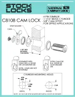 National Cabinet Lock C8108 Dimensional Drawing preview