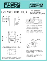 National Cabinet Lock C8173 Dimensional Drawing preview