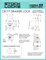 National Cabinet Lock C8177 Dimensional Drawing preview