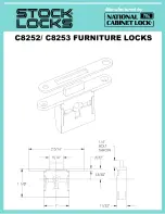 National Cabinet Lock C8252 Dimensional Drawing preview