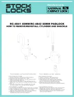 Preview for 1 page of National Cabinet Lock RC4841-2 Supplementary Manual