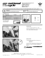 National Cycle N20331 Manual preview