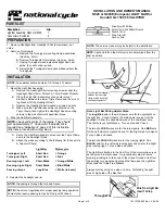 Предварительный просмотр 1 страницы National Cycle N920 Installation And Owner'S Manual