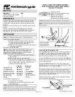 Предварительный просмотр 1 страницы National Cycle N922 Installation And Owner'S Manual