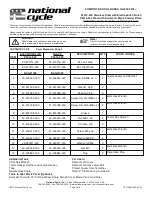 Предварительный просмотр 1 страницы National Cycle P4014-003 Manual