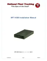 National Fleet Tracking NFT-4550 Installation Manual preview