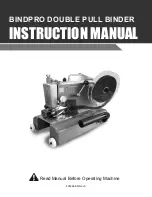 Preview for 1 page of National Flooring Equipment BINDPRO Instruction Manual