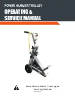 Preview for 1 page of National Flooring Equipment Trolley-10 Operating & Service Manual