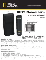 National Geographic 10x25 Monocular Instruction Manual preview