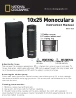 Preview for 1 page of National Geographic 10x25 Monocular Instruction Manual