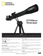 National Geographic CF700mm Manual preview