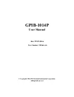 Предварительный просмотр 1 страницы National Instruments Corporation GPIB-1014P User Manual