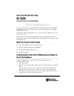 Preview for 1 page of National Instruments 2806 Installation Instructions