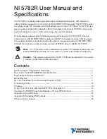 Preview for 1 page of National Instruments 5782R User Manual And Specifications