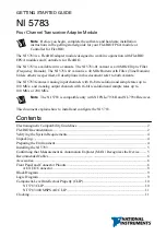 Preview for 1 page of National Instruments 5783 Getting Started Manual