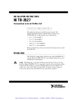 Preview for 2 page of National Instruments 81863-10 Installation Instructions Manual