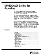 Preview for 1 page of National Instruments 9205 Calibration Procedure