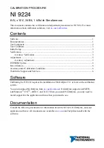 Preview for 2 page of National Instruments 9224 Calibration Procedure