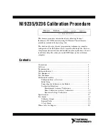 National Instruments 9235 Calibration Procedure preview
