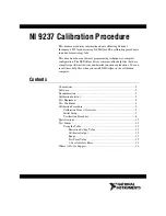 National Instruments 9237 Calibration Procedure preview