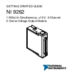 National Instruments 9262 Getting Started Manual preview