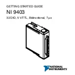 Preview for 1 page of National Instruments 9403 Getting Started Manual