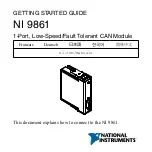 Предварительный просмотр 1 страницы National Instruments 9861 Getting Started Manual