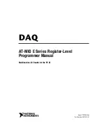 Preview for 1 page of National Instruments AT-MIO E Series Programmer'S Manual