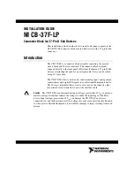 Предварительный просмотр 1 страницы National Instruments CB-37F-LP Installation Manual