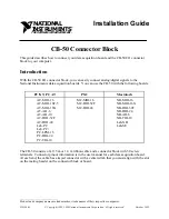 Preview for 1 page of National Instruments CB-50 Installation Manual