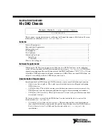 Предварительный просмотр 1 страницы National Instruments cDAQ Calibration Procedure