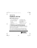 National Instruments Compact FieldPoint cFP-21 Series Quick Start Manual preview