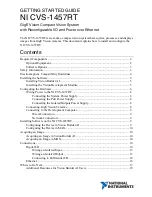 Preview for 1 page of National Instruments CVS-1457RT Getting Started Manual