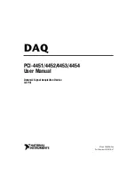 National Instruments DAQ PCI-4451 User Manual preview