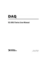 National Instruments DAQ SC-205X Series User Manual preview
