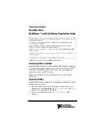 National Instruments DAQ Installation Manual preview