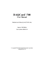 National Instruments DAQCard-700 User Manual preview