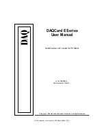 Preview for 1 page of National Instruments DAQCard E Series User Manual