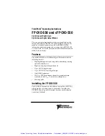 Предварительный просмотр 2 страницы National Instruments FieldPoint cFP-DIO-550 Operating Instructions Manual