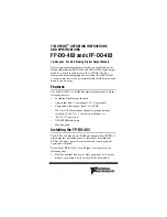 National Instruments FIELDPOINT cFP-DO-403 Operating Instructions Manual preview