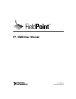 Preview for 1 page of National Instruments FIELDPOINT FP-1600 User Manual