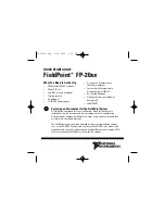 Предварительный просмотр 1 страницы National Instruments FieldPoint FP-20 Series Quick Start Manual