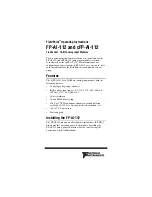 Preview for 1 page of National Instruments FieldPoint FP-AI-112 Operating Instructions Manual