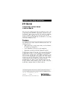 Preview for 1 page of National Instruments FieldPoint FP-TB-10 Operating Instructions Manual