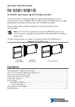 Preview for 1 page of National Instruments FlexRIO NI 6581B Getting Started Manual