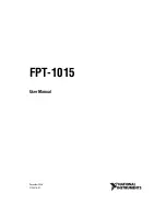 National Instruments FPT-1015 User Manual preview