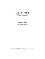 National Instruments GPIB-100A User Manual preview