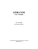 Preview for 1 page of National Instruments GPIB-COM User Manual